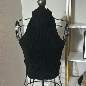 Brand New Without Tags Black Halter Sz Small